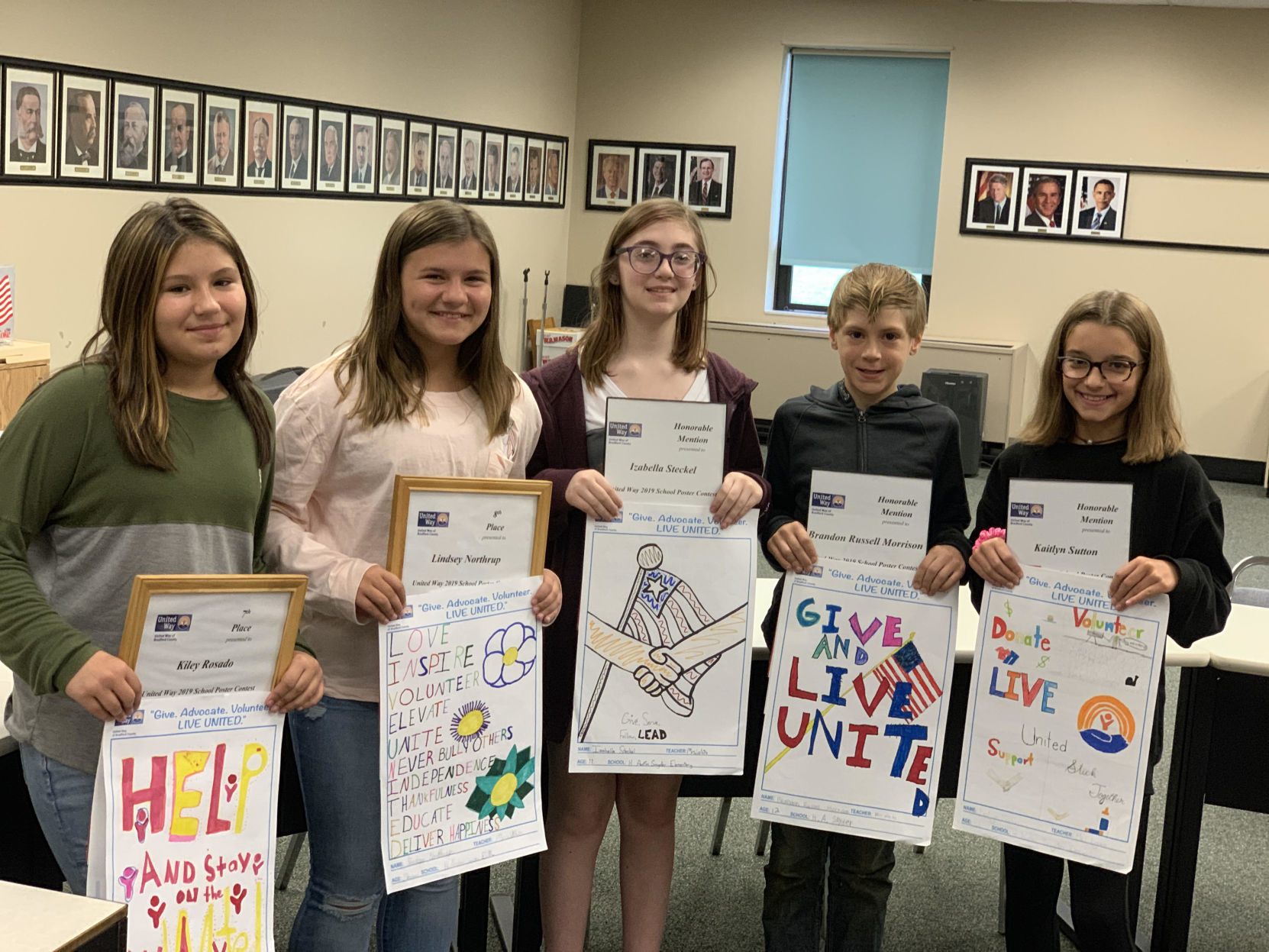 United Way recognizes Snyder poster contest winners